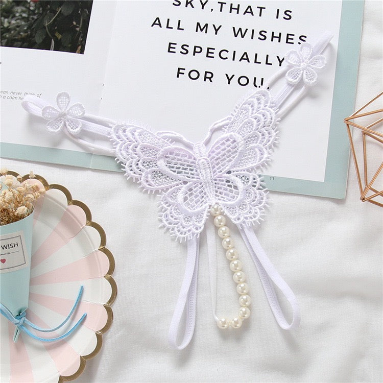 Butterfly Lace Pearl T Panty