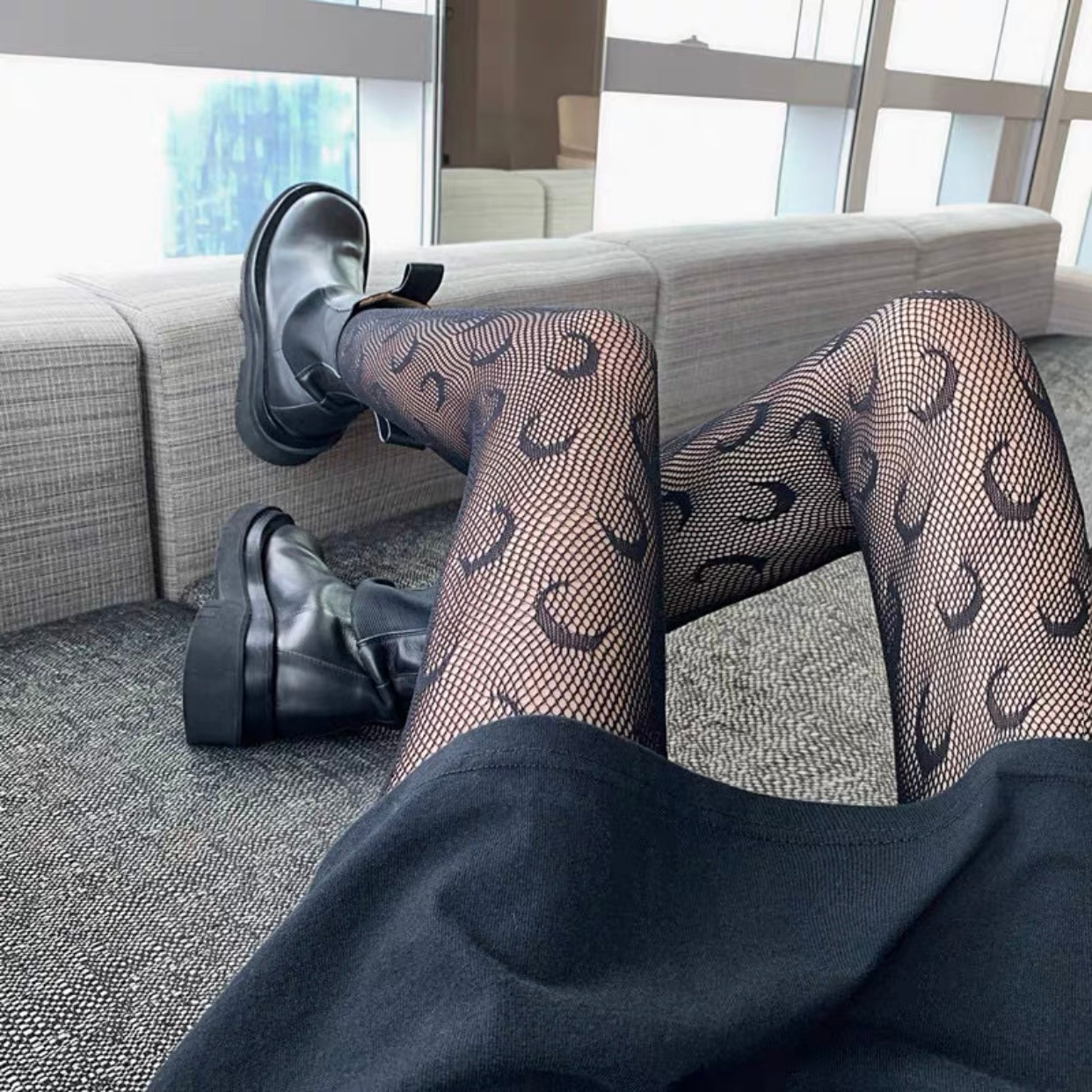Black Moon Pantyhose Stockings
