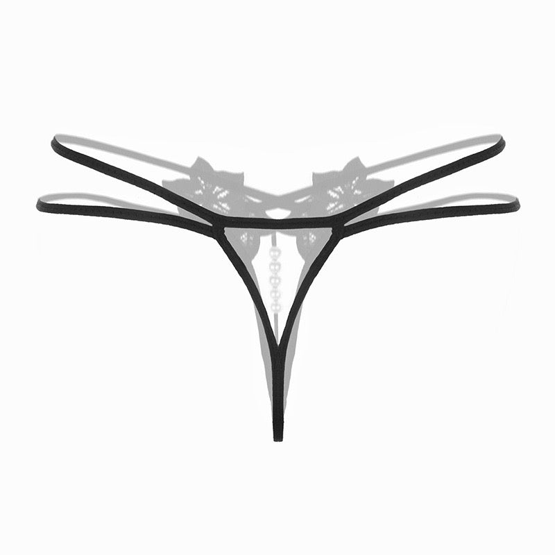 Lace Flower Pearl T Panty
