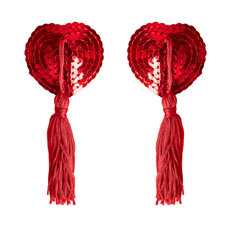 Reusable Heart Style Tassels Nipple Covers