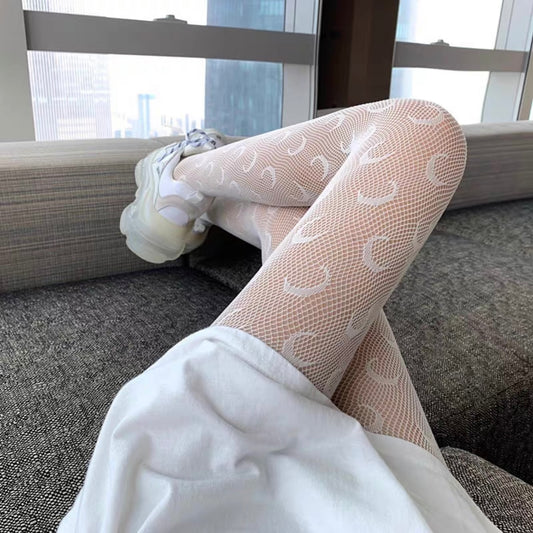 White Moon Pantyhose Stockings