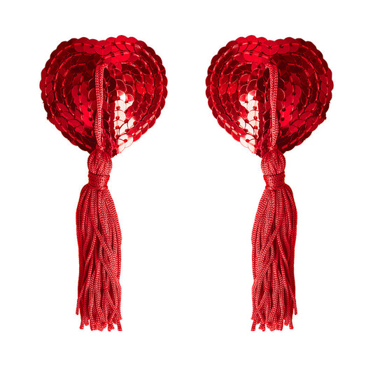 Reusable Heart Style Tassels Nipple Covers